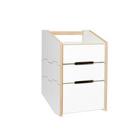 ROLLCONTAINER Buchefarben, Weiß  - Buchefarben/Weiß, MODERN, Holzwerkstoff/Kunststoff (39/61,6/40cm) - Tojo