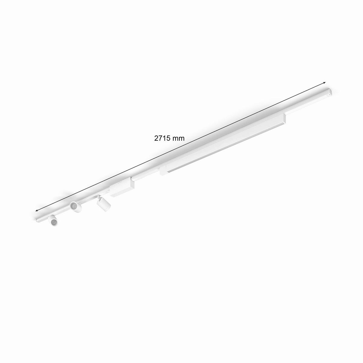 SCHIENENSYSTEM Perifo 271,50/12,8/2,6 cm   - Weiß, Basics, Metall (271,50/12,8/2,6cm) - Philips HUE