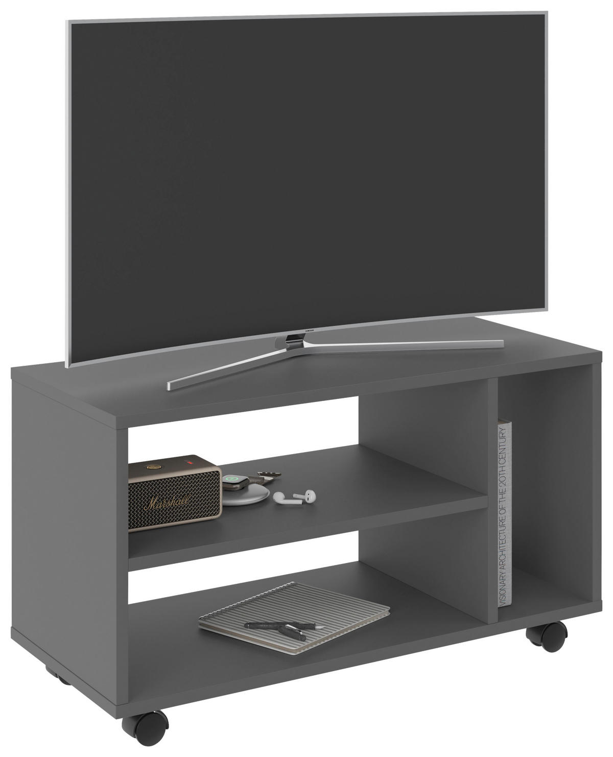 TV-ELEMENT 73,5/42/33,5 cm  - Anthrazit, Basics, Holzwerkstoff (73,5/42/33,5cm) - Boxxx