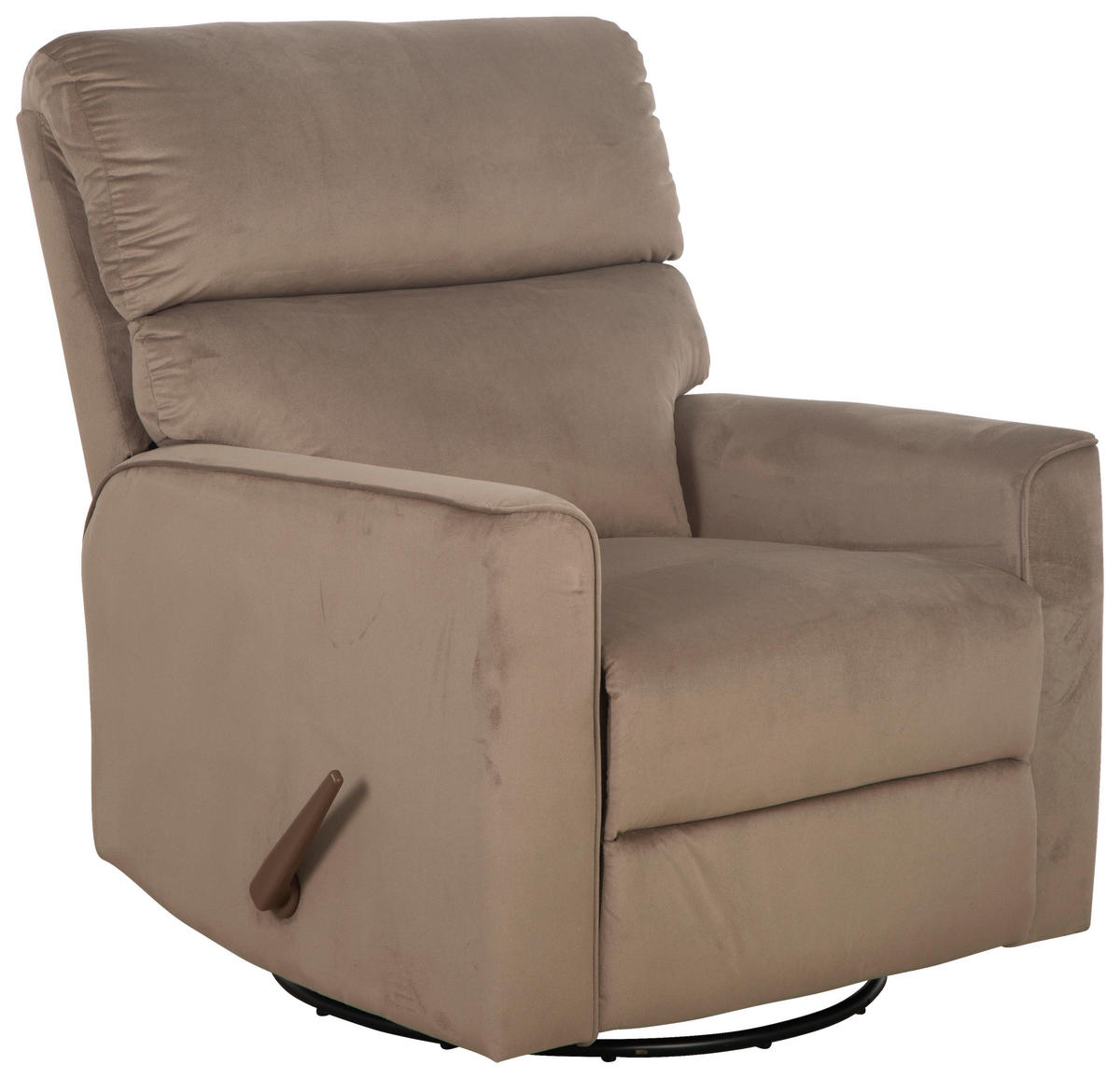 RELAXSESSEL Samt    - Taupe/Schwarz, MODERN, Textil/Metall (87.5/103.5/99cm) - P & B