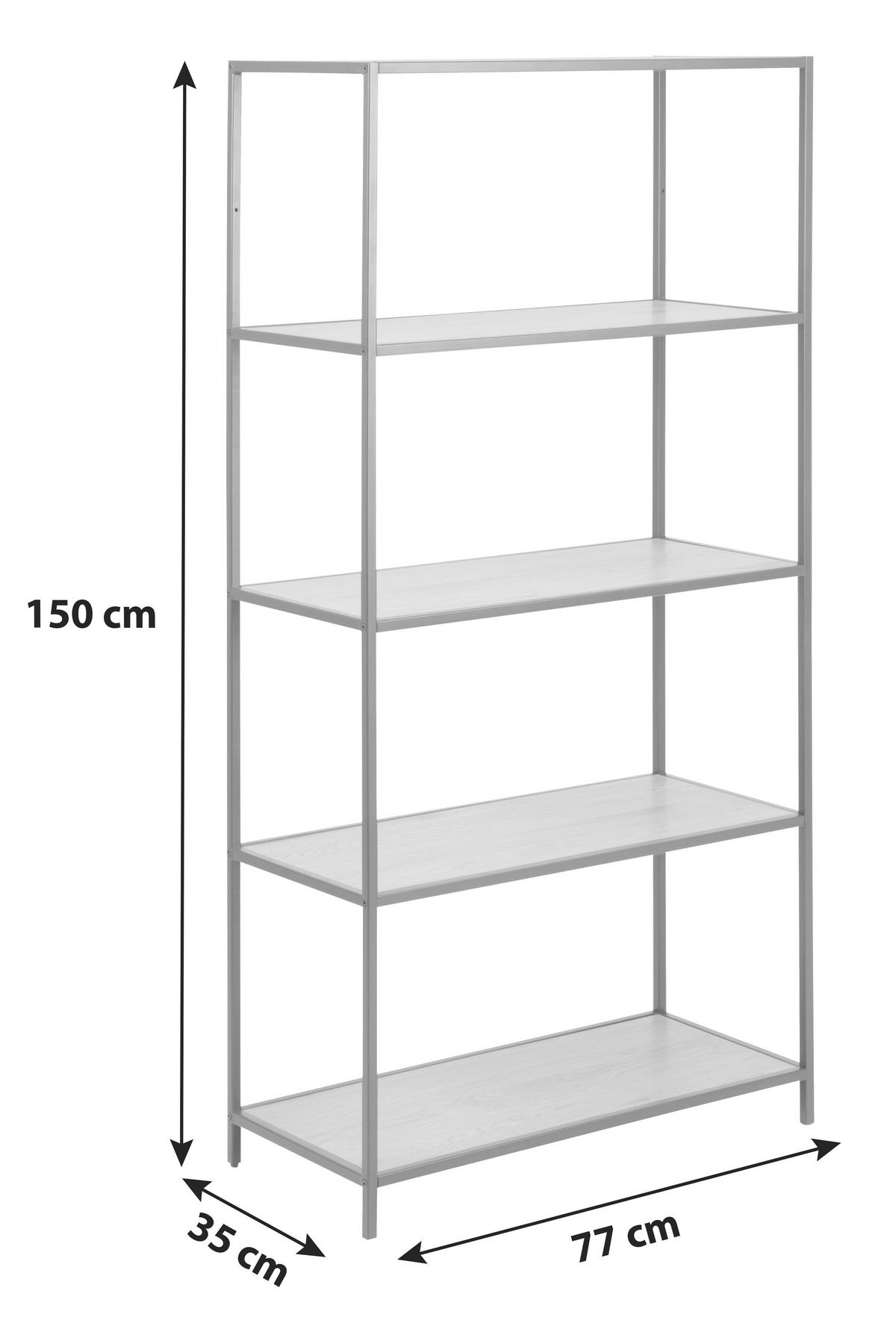 REGAL Eichefarben  - Eichefarben/Schwarz, Trend, Holzwerkstoff/Metall (77/150/35cm) - MID.YOU