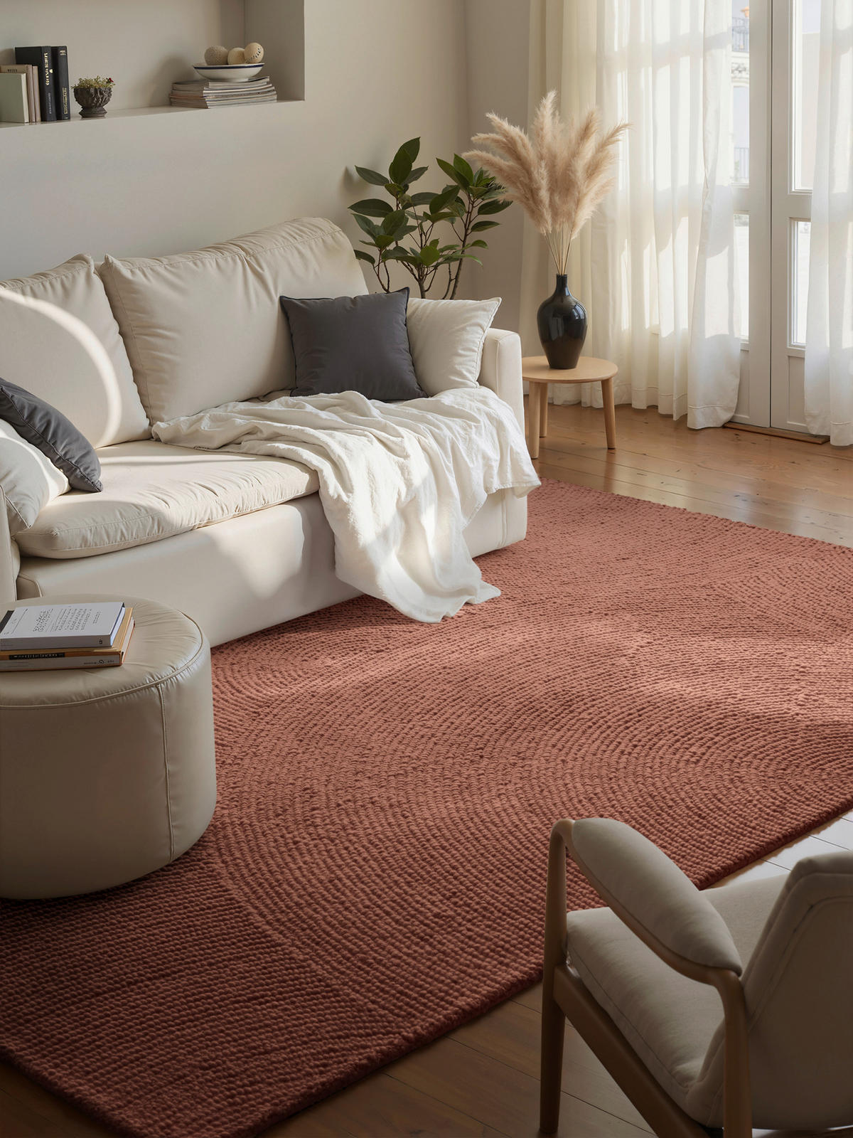 WOLLTEPPICH 200/300 cm Calmio Altrosa rechteckig  - Altrosa, Basics, Textil (200/300cm) - Hanse Home