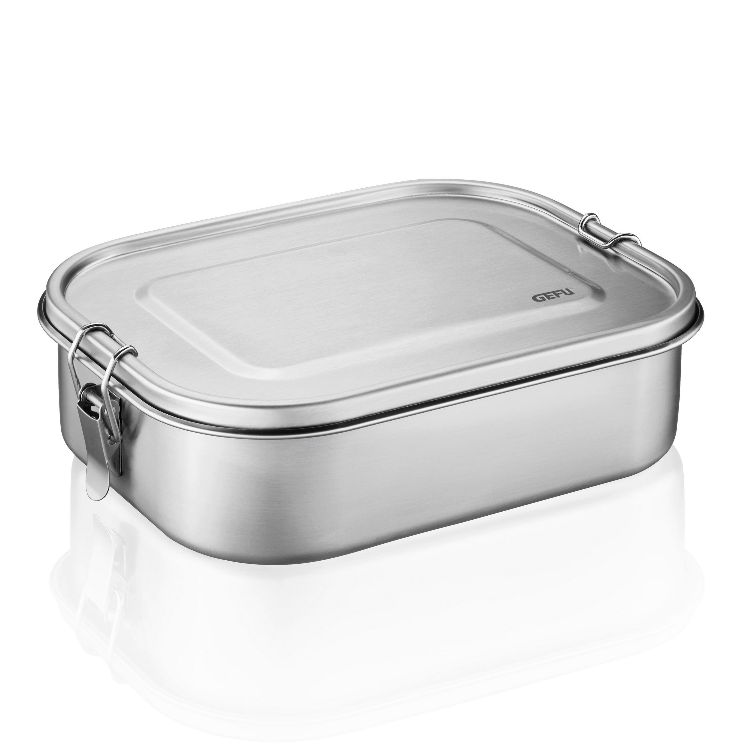 LUNCHBOX - Edelstahlfarben, KONVENTIONELL, Kunststoff/Metall (22/16,5/6,3cm) - Gefu