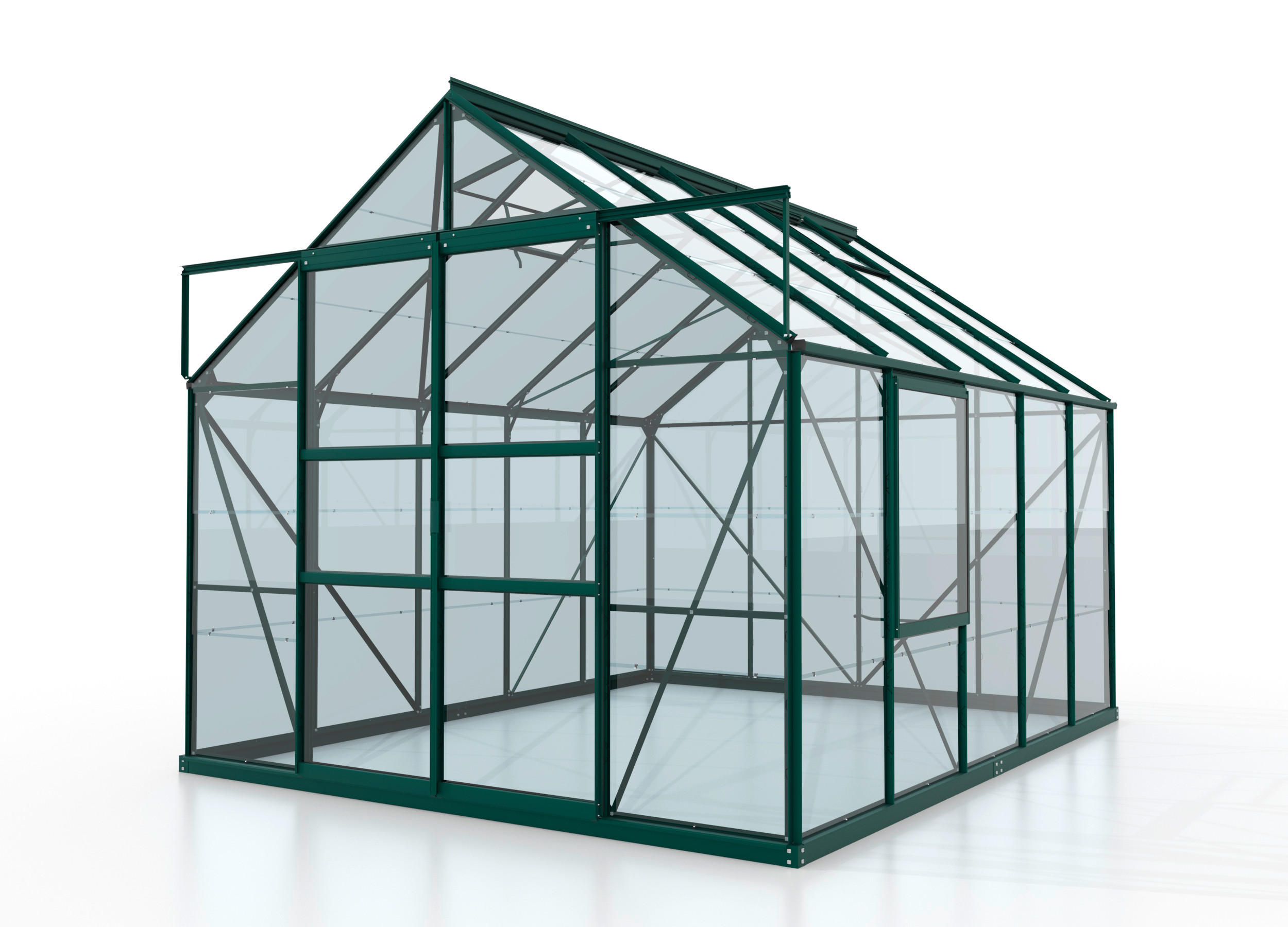 GEWÄCHSHAUSBAUSATZ - Grün, Basics, Glas/Metall (257/231,8/321cm)