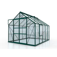 GEWÄCHSHAUSBAUSATZ - Grün, Basics, Glas/Metall (257/231,8/321cm)
