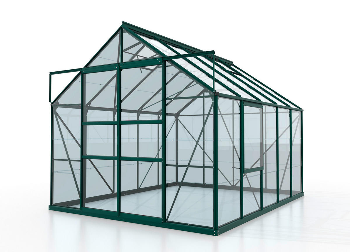 GEWÄCHSHAUSBAUSATZ - Grün, Basics, Glas/Metall (257/231,8/321cm)