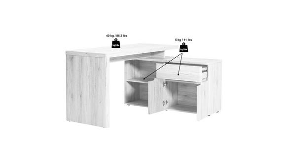 ECKSCHREIBTISCH 140/117,5/77 cm in Eichefarben - Eichefarben, KONVENTIONELL, Holzwerkstoff (140/117,5/77cm) - Novel