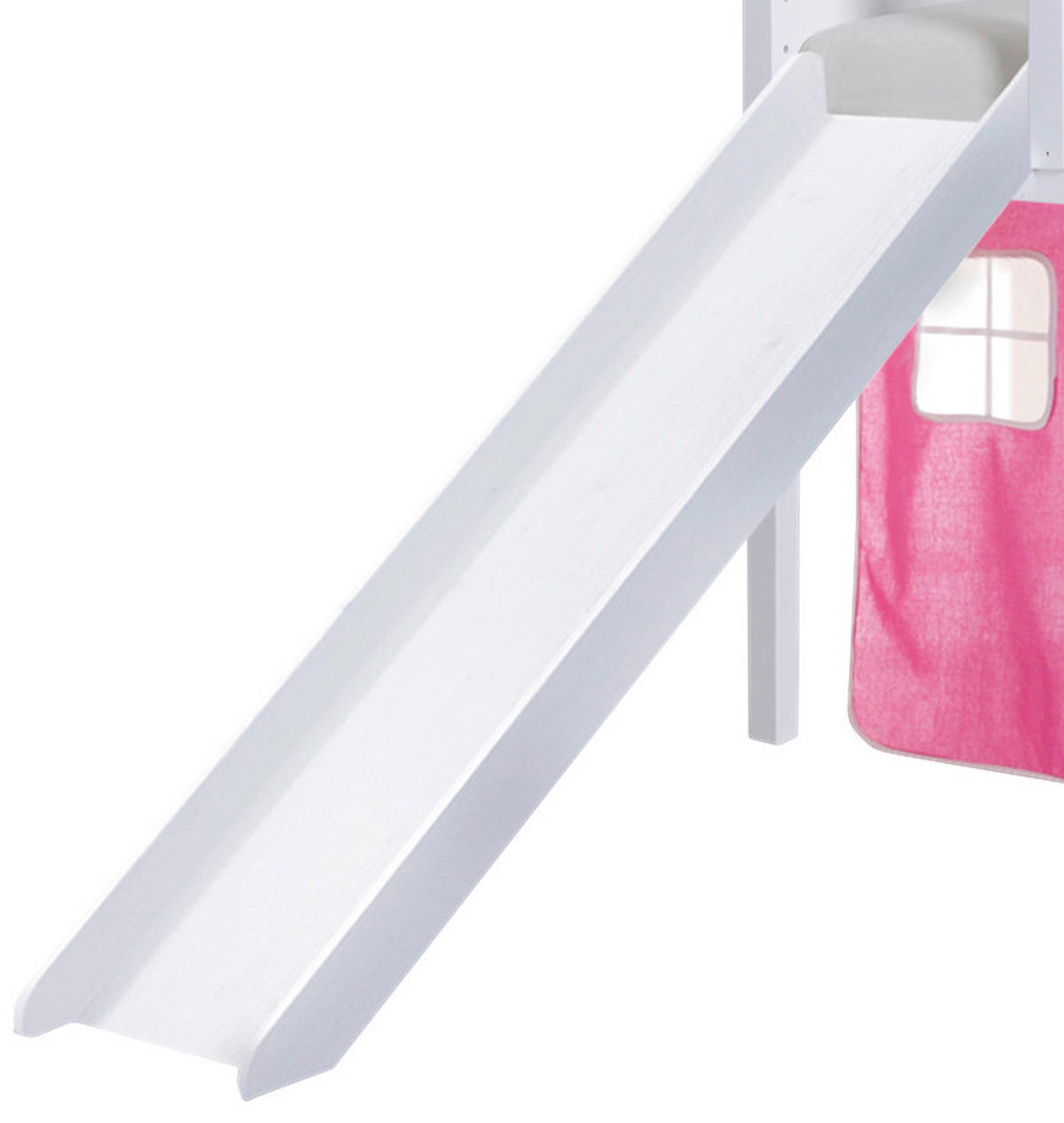 SPIELBETT Kiefer massiv 90/200 cm Weiß, Pink  - Pink/Weiß, Natur, Holz (90/200cm) - MID.YOU