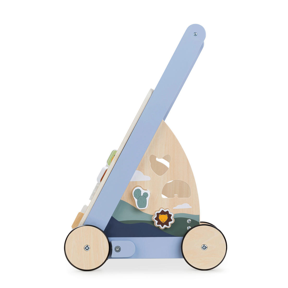 LAUFLERNWAGEN LEARN TO WALK  - Multicolor/Naturfarben, Basics, Holz/Metall (30,5/52/34cm) - Hauck