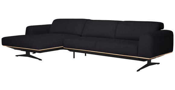 ECKSOFA  in Echtleder Dunkelbraun  163/305 cm  - Eichefarben/Dunkelbraun, Design, Leder/Holz (163/305cm) - Novel