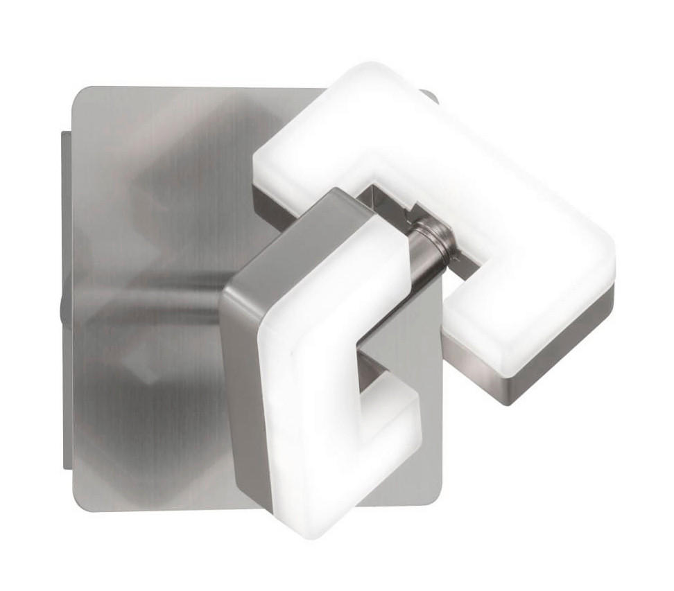 LED-STRAHLER - Weiss/Nickelfarben, Basics, Kunststoff/Metall (10/10/12cm)