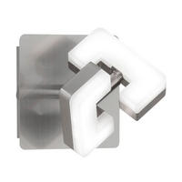 LED-STRAHLER - Weiss/Nickelfarben, Basics, Kunststoff/Metall (10/10/12cm)