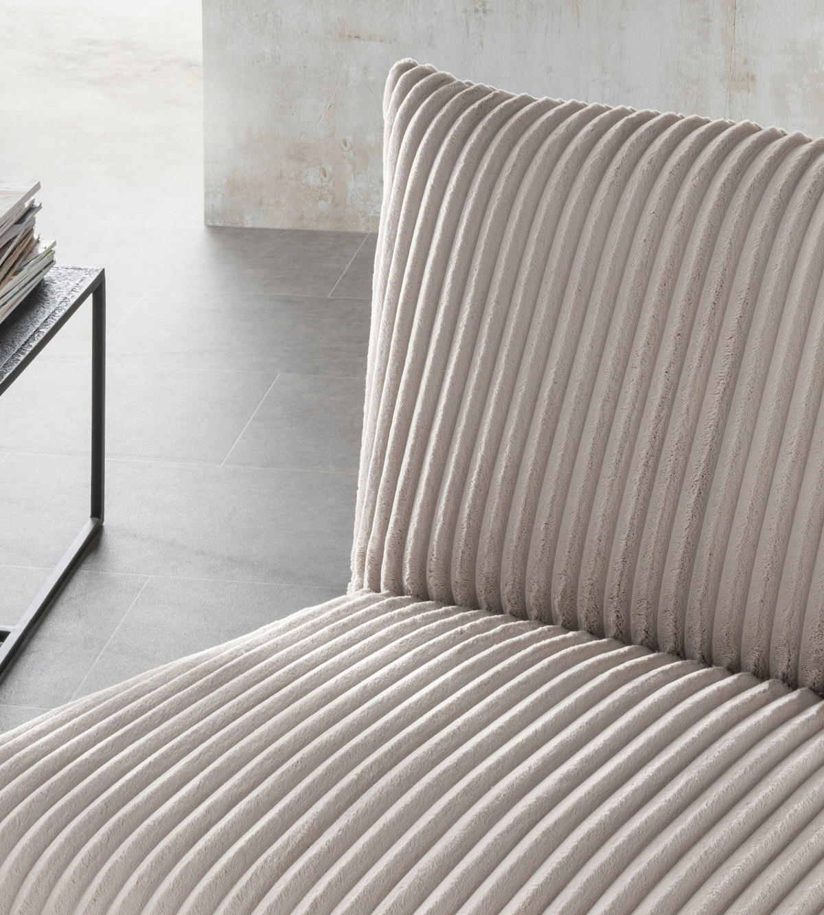 RELAXSESSEL in Textil Cappuccino  - Schwarz/Cappuccino, Design, Textil/Metall (100/78/96cm) - Livetastic