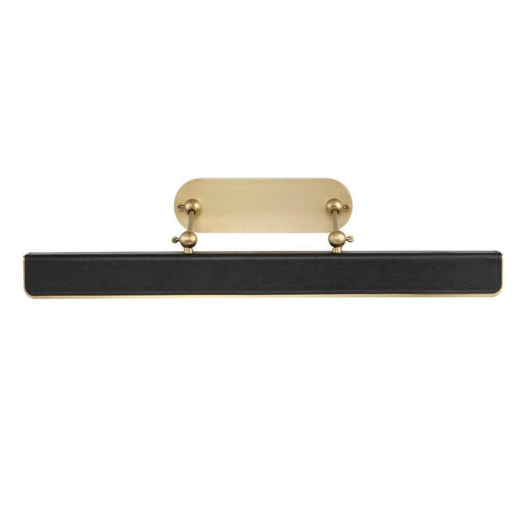 Thumbnail - Elstead Lighting Led-Wandleuchte Alora, Messing, Leder, Metall, Kunststoff, Longlife-Leder, G, 80x19.7 cm, Lampen & Leuc...