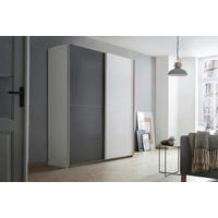 ORMAR S KLIZNIM VRATIMA bijela, tamno siva   - bijela/tamno siva, Design, drvni materijal (175/191/59cm) - Xora