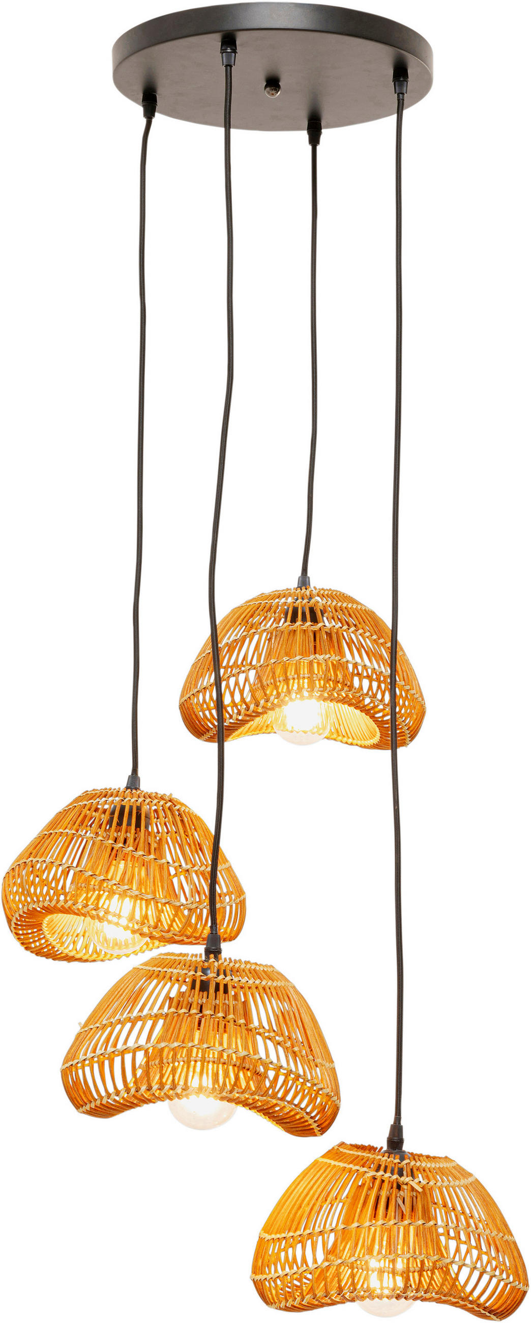 HÄNGELEUCHTE 49/133/43 cm   - Goldfarben, Natur, Naturmaterialien/Metall (49/133/43cm) - Kare-Design