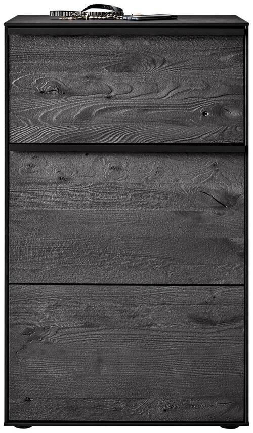 SCHUHSCHRANK LENYA GARDEROBEN  in 60/98/39 cm  - Anthrazit/Schwarz, Design, Holz/Metall (60/98/39cm) - Johann Jakob