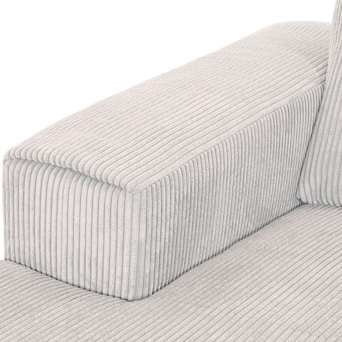 ECKSOFA in Cord Naturfarben  - Schwarz/Naturfarben, Konventionell, Textil/Metall (170/285cm) - Carryhome