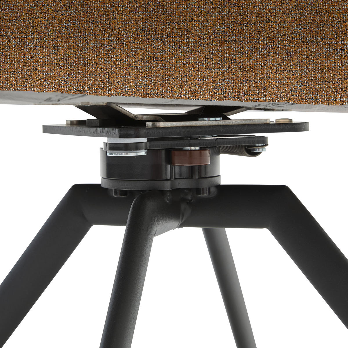 ARMLEHNSTUHL Stahl Struktur  - Cognac/Anthrazit, Design, Textil/Metall (59/86/63cm) - Venjakob