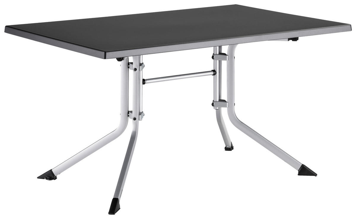 GARTENKLAPPTISCH 140/95/74 cm Metall, Kunststoff rechteckig  - Anthrazit/Silberfarben, Basics, Kunststoff/Metall (140/95/74cm) - Kettler