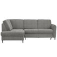 ECKSOFA Graphitfarben Chenille  - Schwarz/Graphitfarben, MODERN, Holz/Textil (184/241cm) - Carryhome