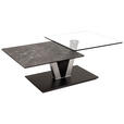 COUCHTISCH in Glas, Keramik 118/65/36-43 cm  - Anthrazit/Silberfarben, Design, Glas/Keramik (118/65/36-43cm) - Venda