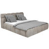 POLSTERBETT 180/200 cm  in Hellbraun  - Hellbraun/Schwarz, Design, Kunststoff/Textil (180/200cm) - Esposa