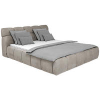 POLSTERBETT 160/200 cm  in Hellbraun  - Hellbraun/Schwarz, Design, Kunststoff/Textil (160/200cm) - Esposa
