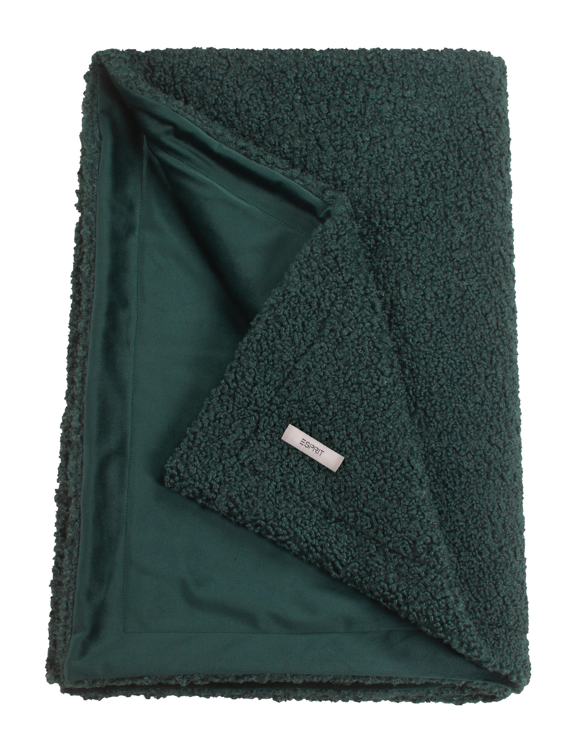 PLAID E-Teddy 130/170 cm - Dunkelgrün, Basics, Textil (130/170cm) - Esprit