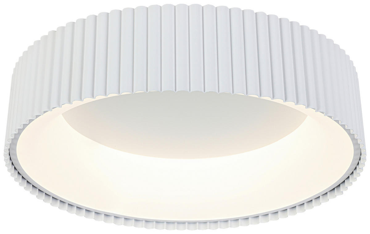 DECKENLEUCHTE  47/12,5 cm    - Weiß, Design, Kunststoff/Metall (47/12,5cm) - Collet's Monde