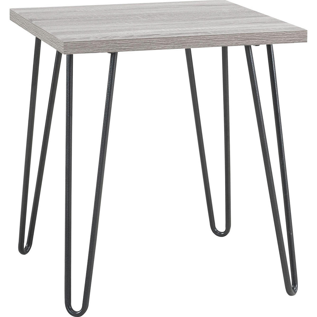BEISTELLTISCH 49/49/55 cm Grau, Eichefarben quadratisch  - Eichefarben/Grau, Design, Papier/Holzwerkstoff (49/49/55cm) - MID.YOU