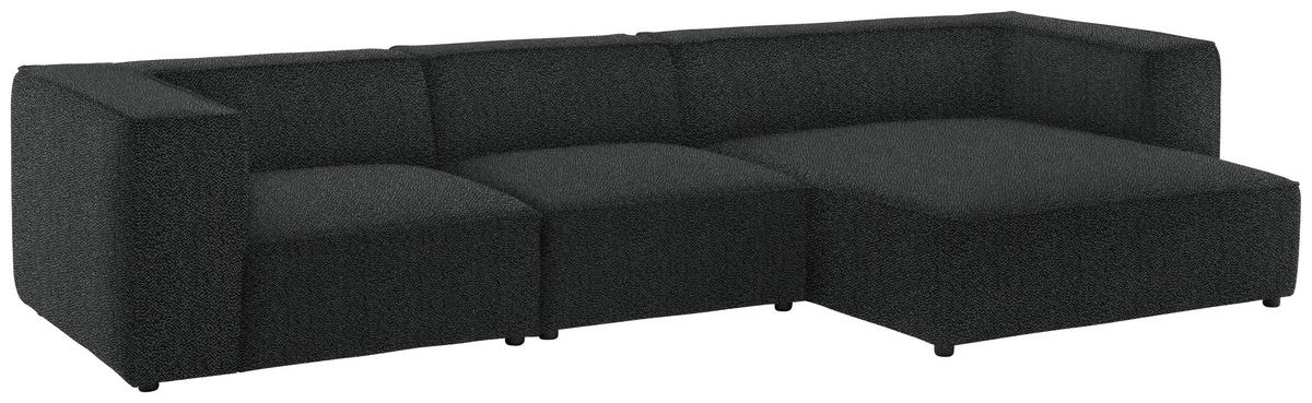 ECKSOFA in Flachgewebe Anthrazit  341/164 cm  - Anthrazit/Schwarz, Design, Kunststoff/Textil (341/164cm) - W.Schillig