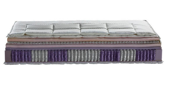 BOXSPRINGMATRATZE 200/200 cm, Höhe ca.:  - Weiß/Grau, Basics, Textil (200/200cm) - Novel