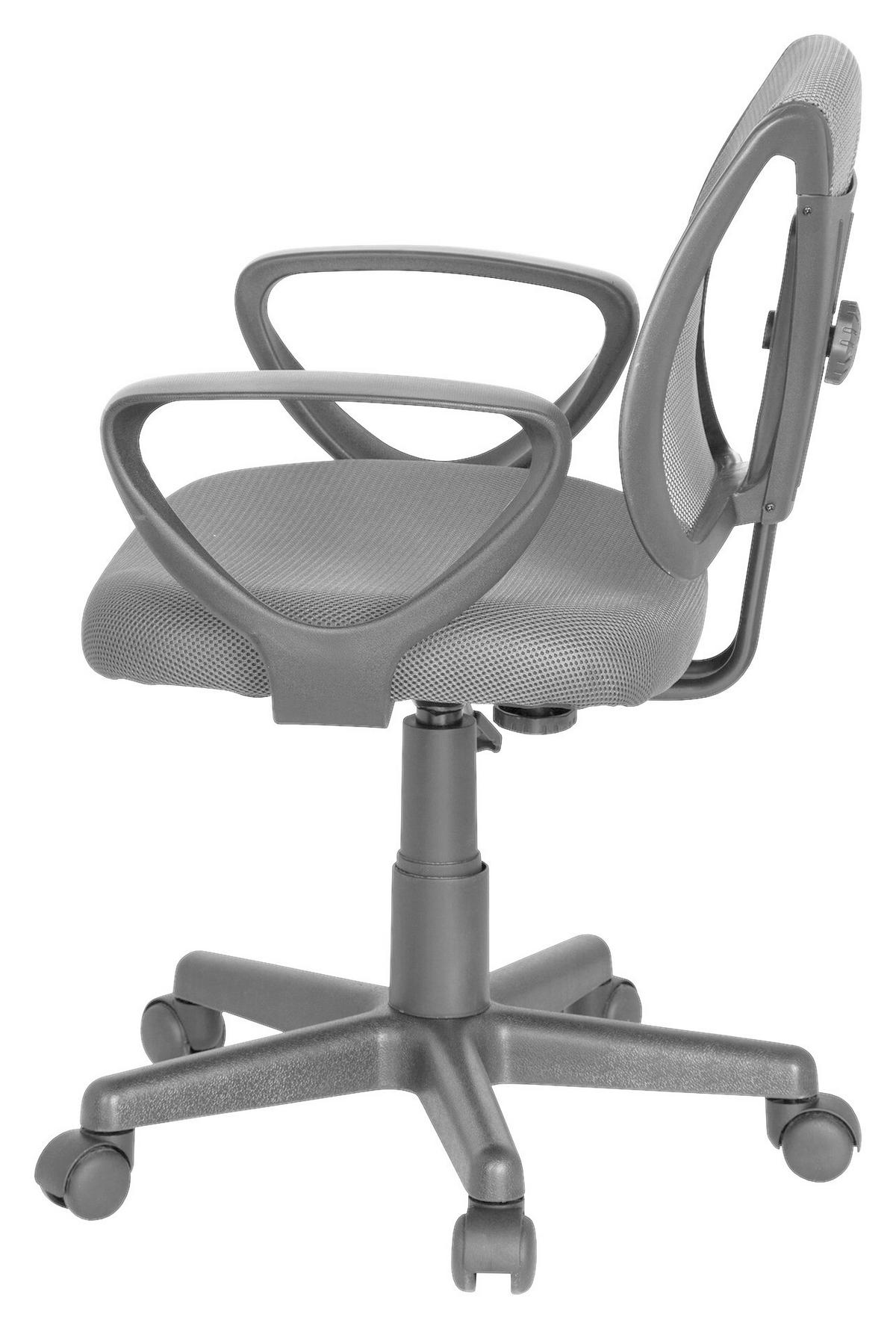 JUGENDDREHSTUHL Grau  - Grau, Basics, Kunststoff (58/75-92/45cm) - MID.YOU