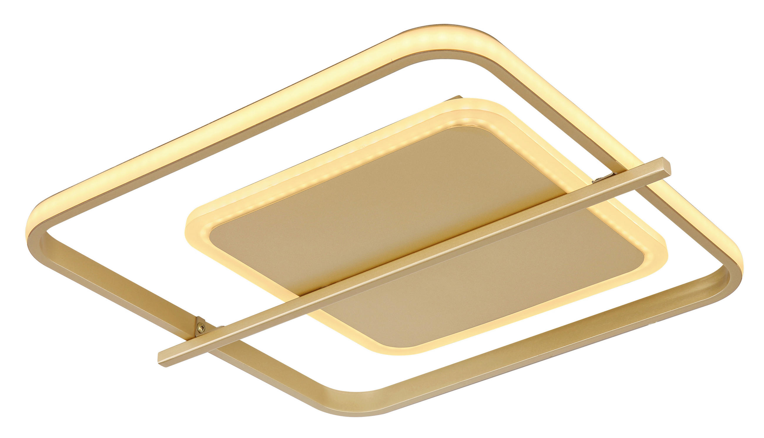 LED SVJETILJKA STROPNA REBALL  - zlatne boje/opalna, Basics, metal/plastika (40/36/5cm)