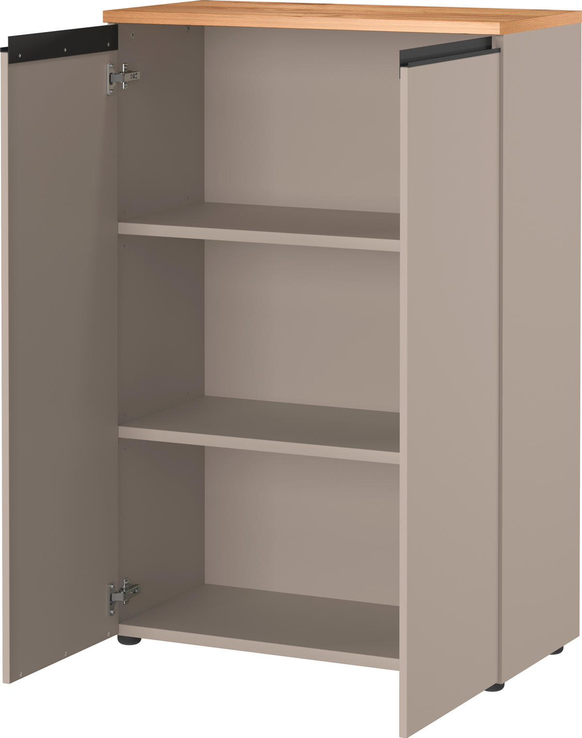 AKTENSCHRANK 80/120/40 cm  - Eichefarben/Grau, Modern, Holzwerkstoff (80/120/40cm) - Novel