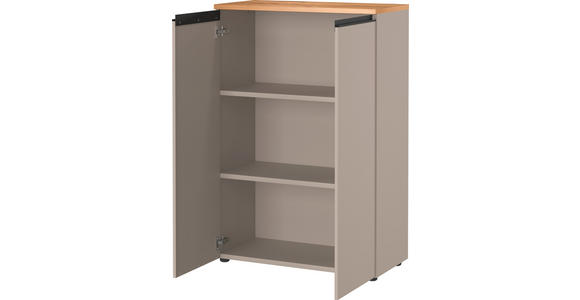 AKTENSCHRANK 80/120/40 cm - Eichefarben/Grau, MODERN, Holzwerkstoff (80/120/40cm) - Novel
