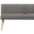 ECKBANK 238/172 cm Webstoff Grau Eiche vollmassiv   - Eichefarben/Grau, KONVENTIONELL, Holz/Textil (238/172cm) - Linea Natura