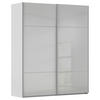 SCHWEBETÜRENSCHRANK in Grau  - Alufarben/Grau, Konventionell, Glas/Holzwerkstoff (162/223/68cm) - Novel