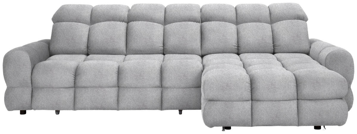 HÖRNSOFFA i velour ljusgrå  - ljusgrå/svart, Design, textil/plast (283/178cm) - Welnova