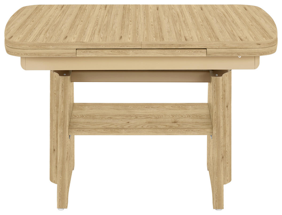 COUCHTISCH Wildeiche furniert 90-130,5/65/56-71 cm rechteckig Eichefarben  - Eichefarben, KONVENTIONELL, Holzwerkstoff/Metall (90-130,5/65/56-71cm) - Venda