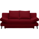 SCHLAFSOFA in Dunkelrot  - Schwarz/Dunkelrot, Design, Textil/Metall (200/85/90cm) - Xora