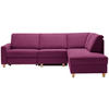 ECKSOFA in Flachgewebe Beere  261/203 cm  - Eichefarben/Beere, KONVENTIONELL, Holz/Textil (261/203cm) - Sedda