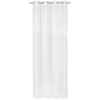 ZAVESA SA KARIKAMA bela - bela, Osnovno, tekstil (135/245cm) - Boxxx