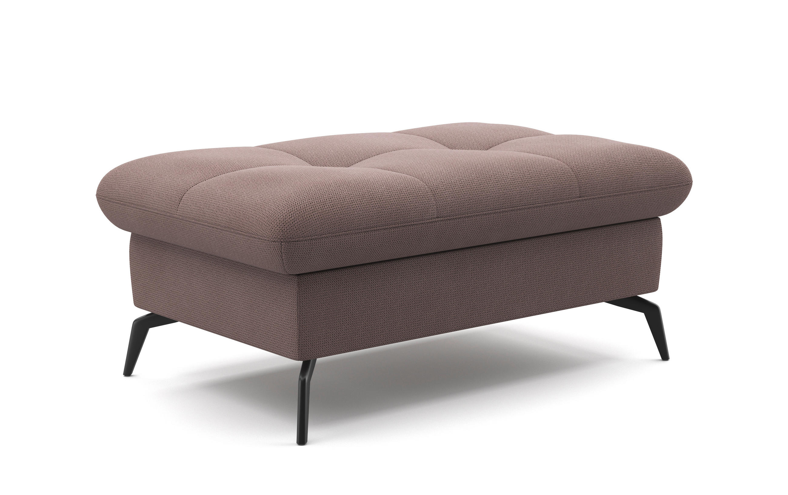 HOCKER in Textil Taupe  - Taupe/Schwarz, Konventionell, Textil/Metall (102/47/69cm) - Sit & More