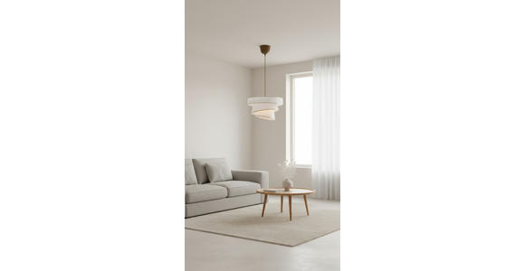 HÄNGELEUCHTE 40/125 cm  - Weiß, Trend, Kunststoff/Textil (40/125cm) - Novel