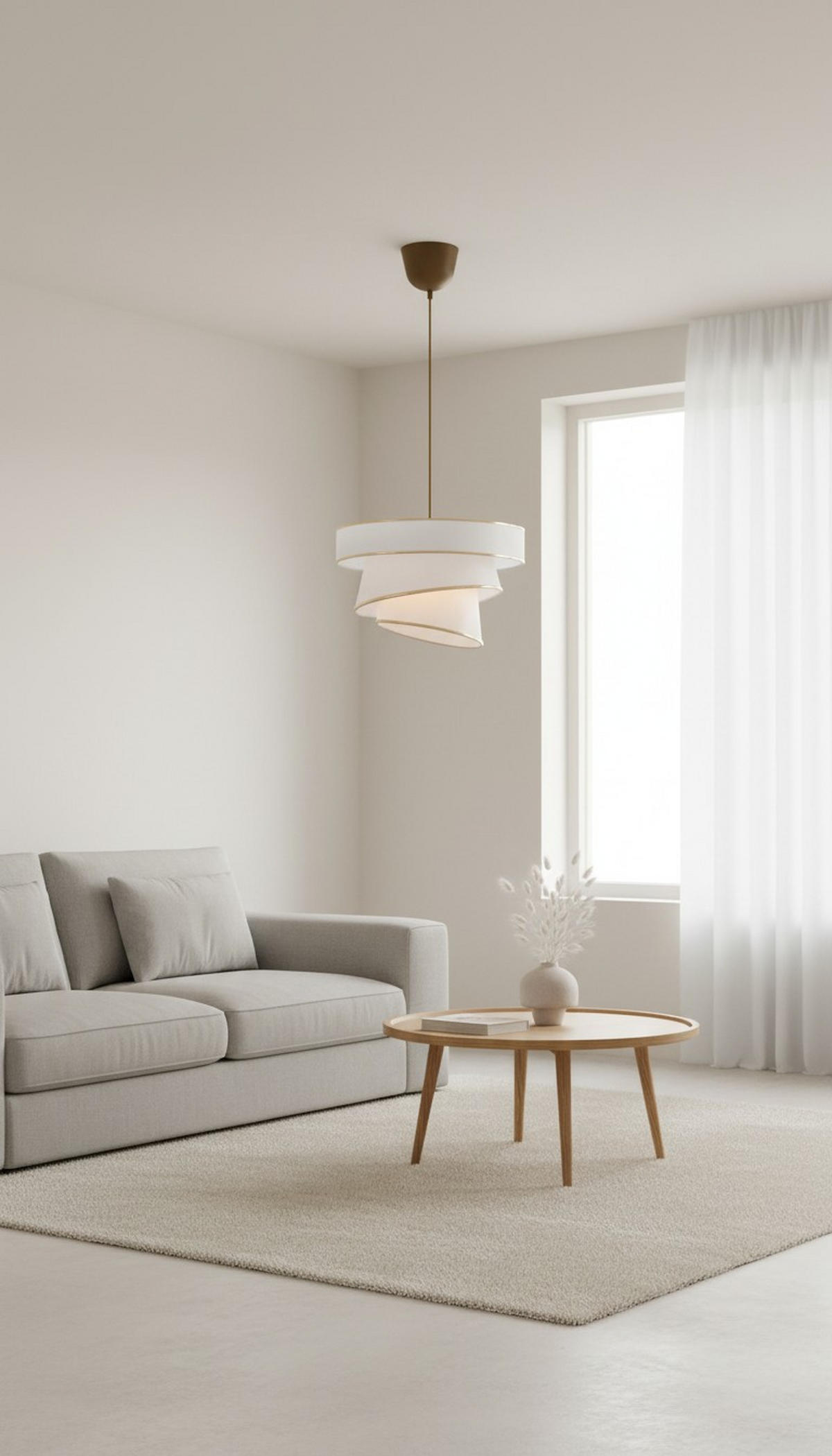 HÄNGELEUCHTE 40/125 cm   - Weiß, Trend, Kunststoff/Textil (40/125cm) - Novel