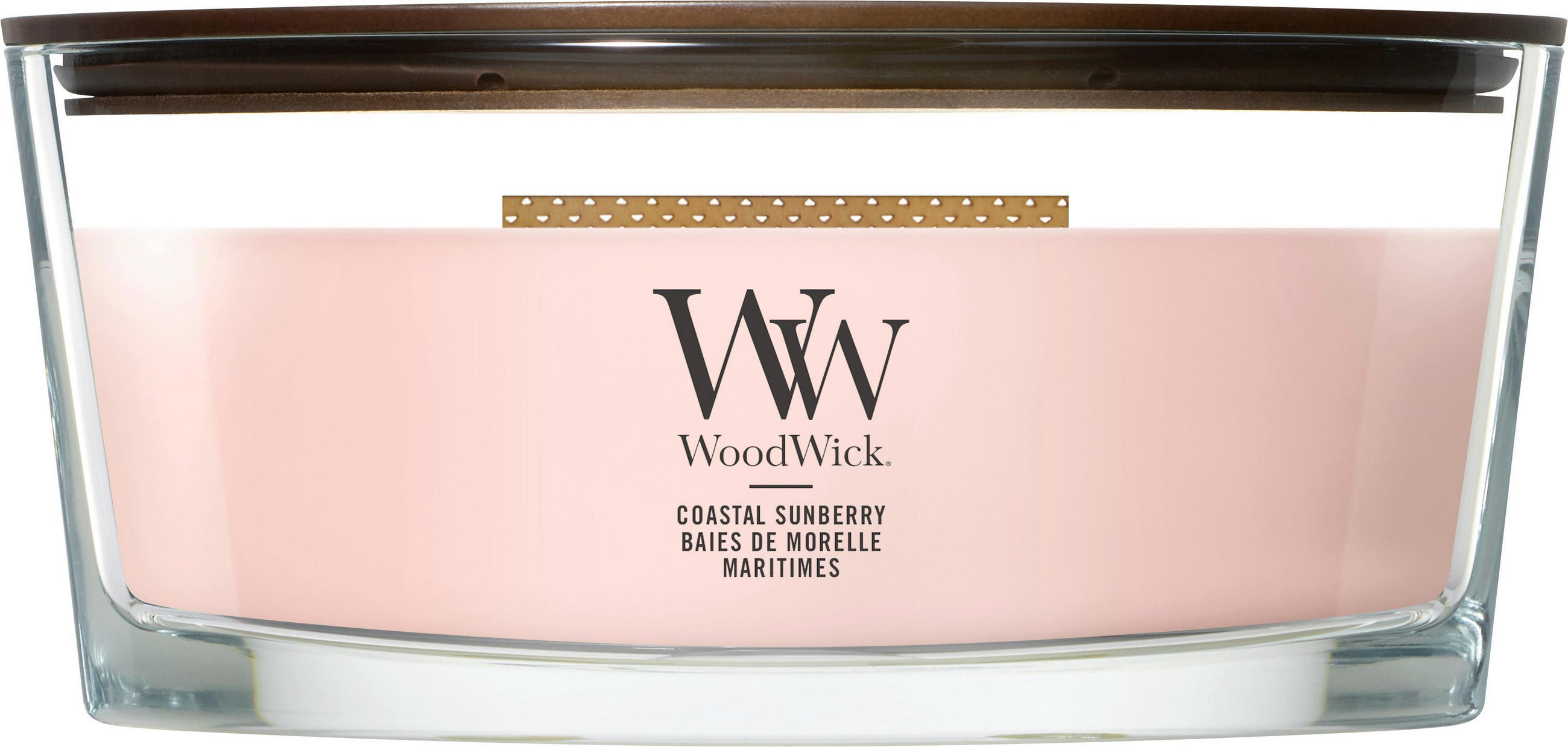 VONNÁ SVÍČKA  - světle růžová, Basics, parafín (19/9/12cm) - WoodWick