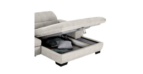 ECKSOFA  in Webstoff Beige  265/180 cm  - Beige/Schwarz, Design, Textil/Metall (265/180cm) - Carryhome