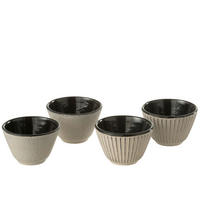TEETASSE  - Beige, Basics, Metall (8/8/5cm)